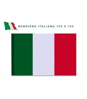 Bandiera Italiana Tricolore con Asola per Asta 100x150 cm