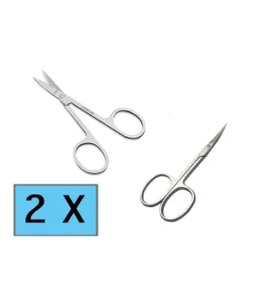 Set 2 Forbici per Unghie e Cuticole in Acciaio Inox