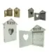 Cassetta Portachiavi da Parete in Legno 6 Posti Stile Shabby Chic