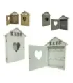 Cassetta Portachiavi da Parete in Legno 6 Posti Stile Shabby Chic