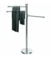 Piantana Portasciugamani Bagno in Acciaio Inox a 3 Bracci