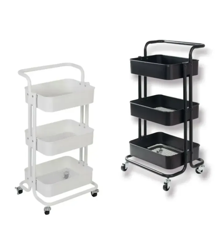 Carrello Portafrutta in Metallo 3 Ripiani