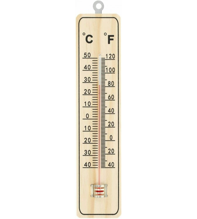 Termometro Analogico Ambiente In Legno Per Esterno Giardino e Inter