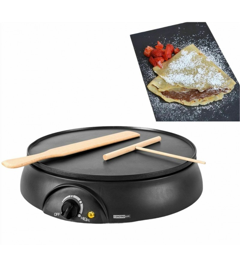 CREPIERA ELETTRICA PER CREPES 1000W PIASTRA CON ACCESSORI