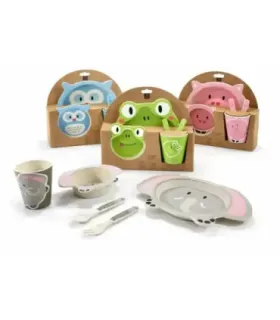 Set Pappa Bambini 5 Pezzi in Bambù